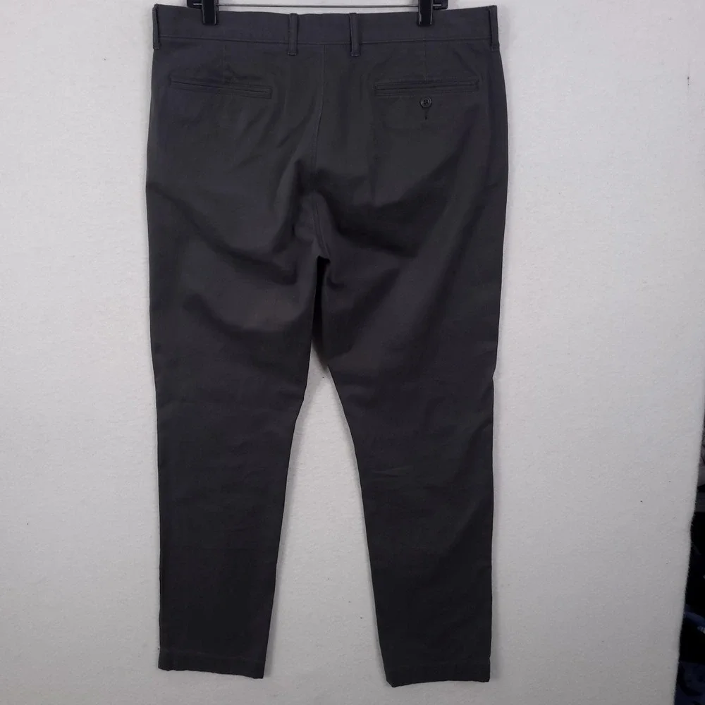 J.Crew 770 Straight Chino Pants Mens 35x32 Fits 35x30 Grey Stretch Twill